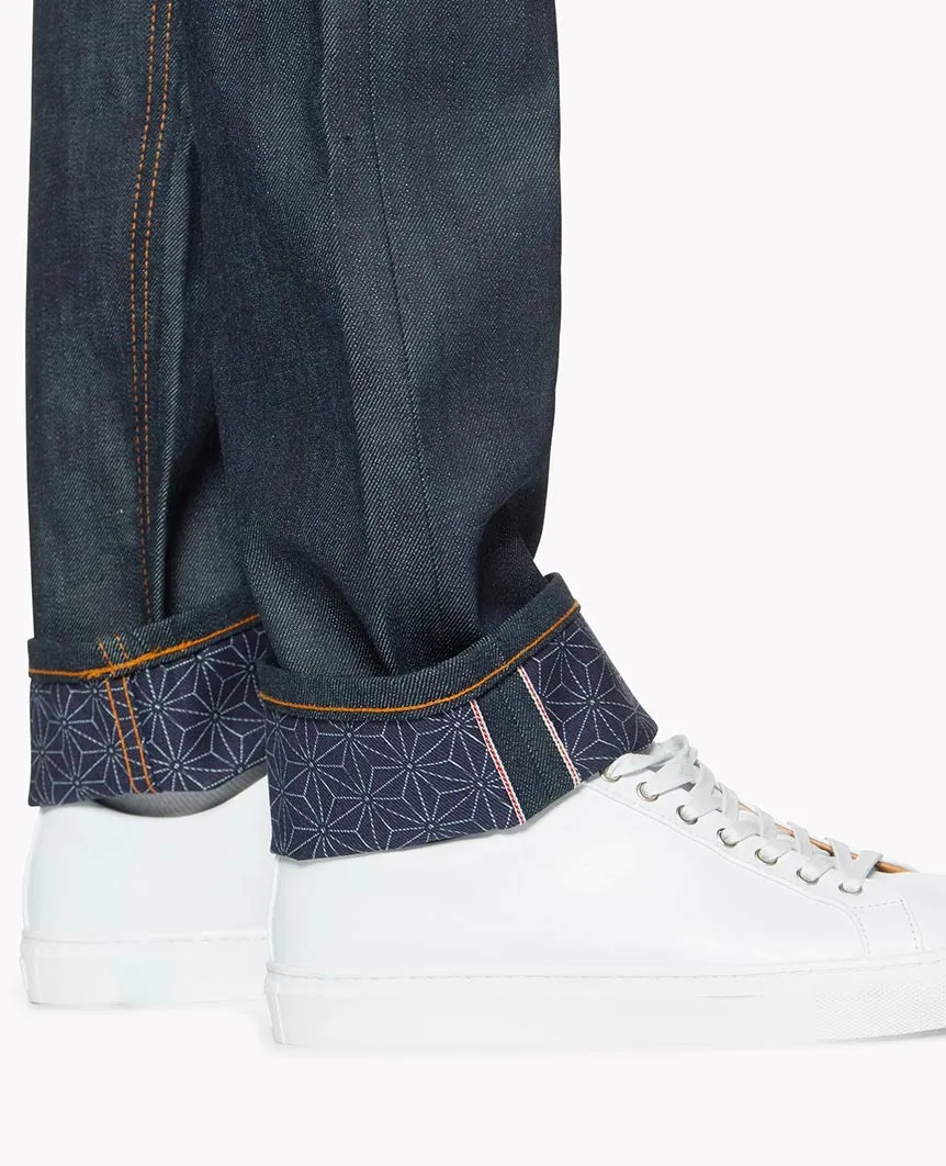 Asanoha Kimono Print Selvedge Indigo Weird Guy