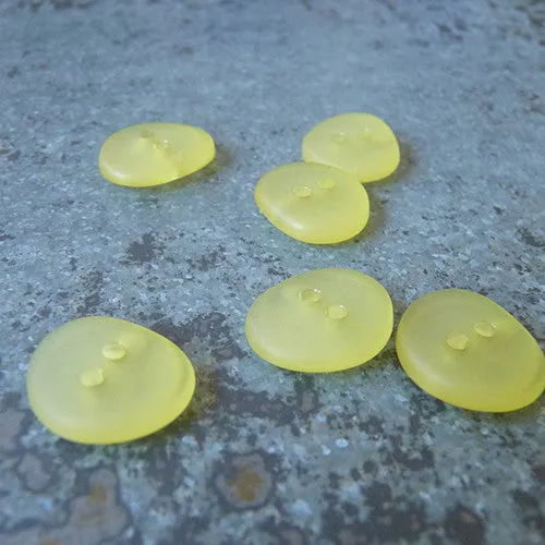 Beach Glass Button - Yellow