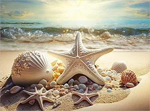 Beach Paint By Numbers Kits UK MJ8554