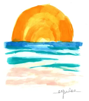 Beachy Watercolor - Art Print