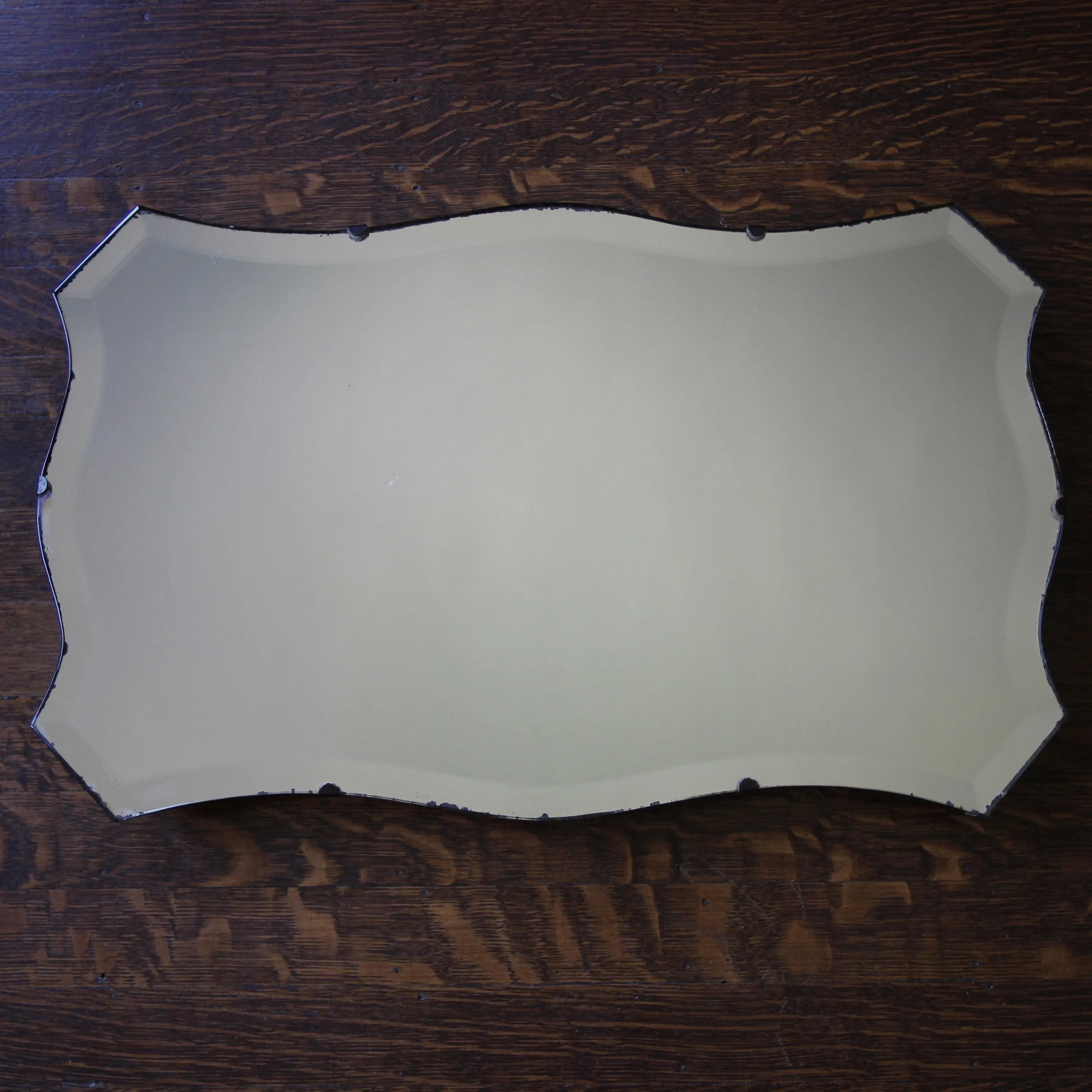 Bevelled Chevron Mirror