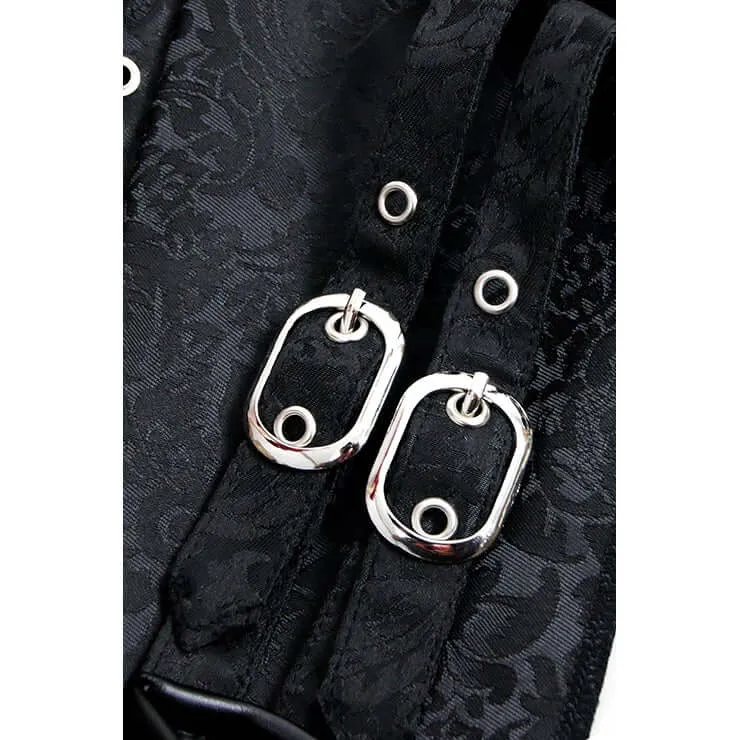Black Jacquard Pirate Steampunk Corset Vest