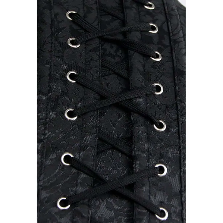 Black Jacquard Pirate Steampunk Corset Vest