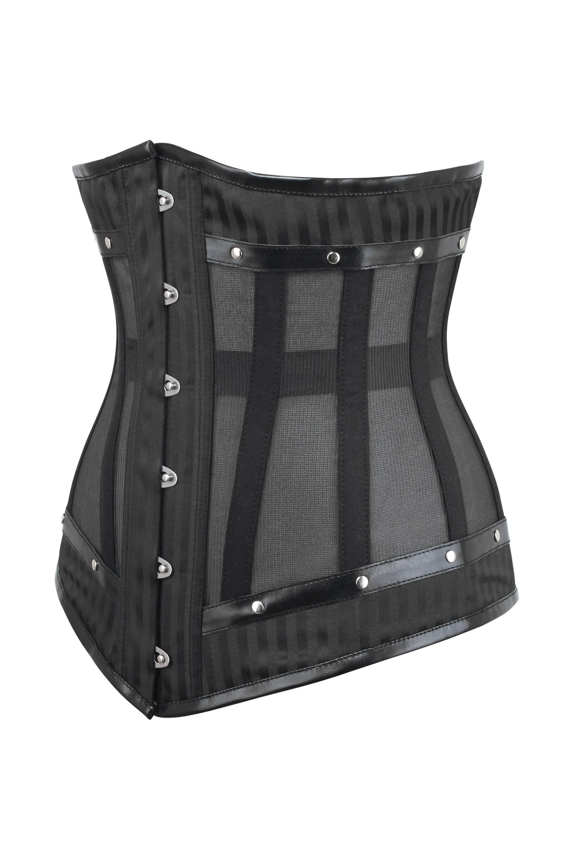 Black Mesh Steampunk Underbust