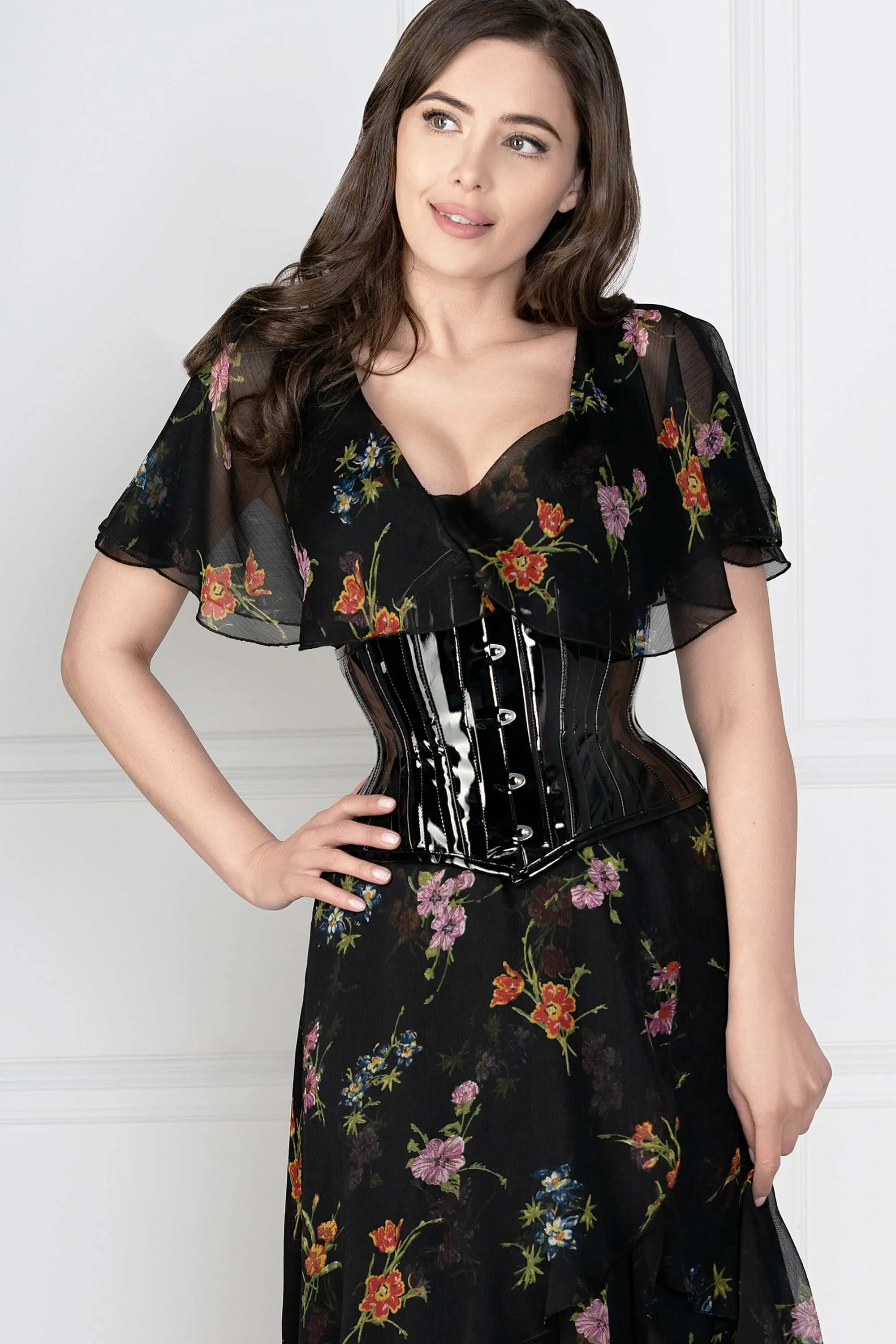 Black PVC Waist Training Waspie Underbust