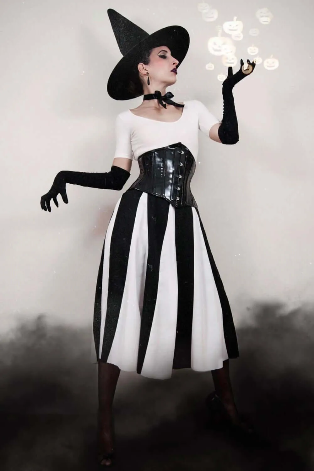 Black PVC Waist Training Waspie Underbust