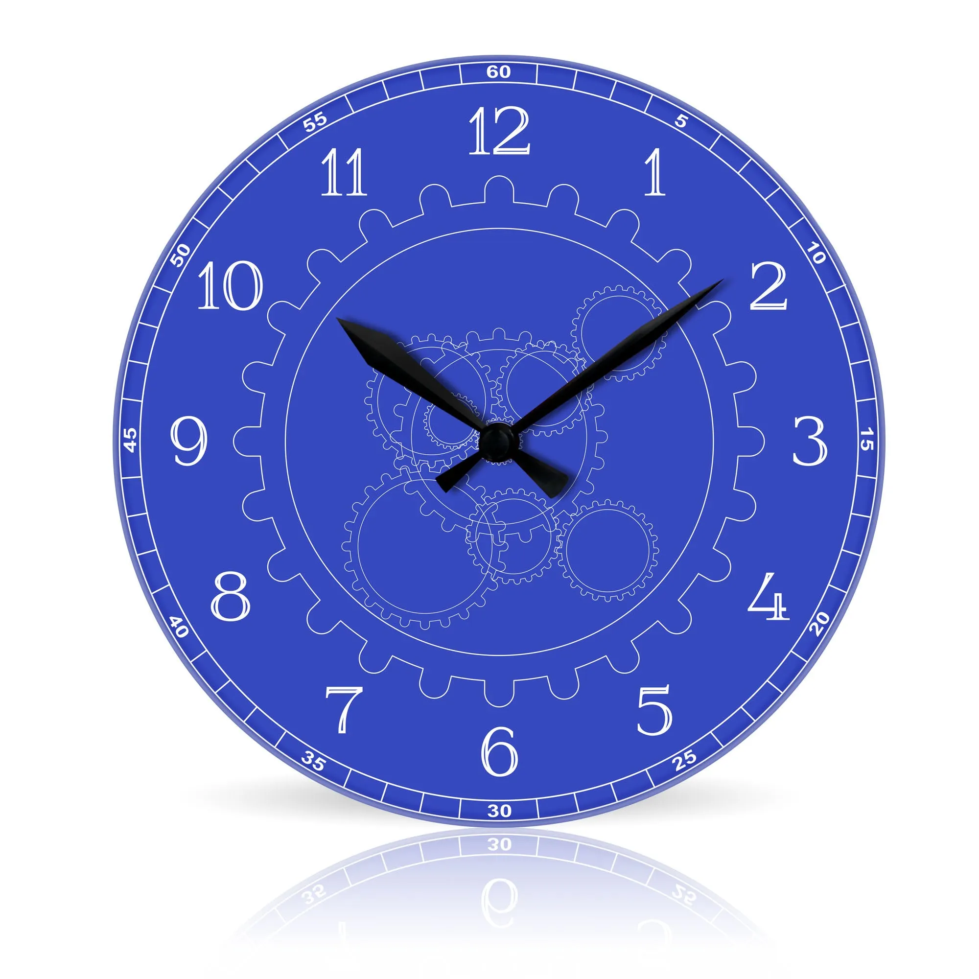 Blueprint <br>Round Acrylic Wall Clock 10.75"