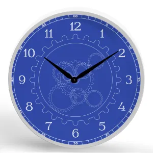 Blueprint <br>Round Framed Wall Clock 11.75"