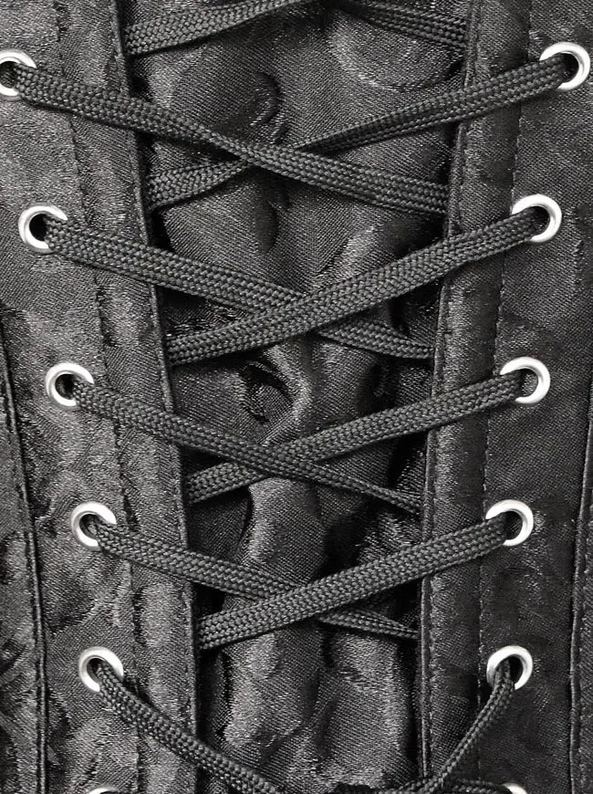 Brocade Steampunk Embroidery Zipper Steel Boned Overbust Corset