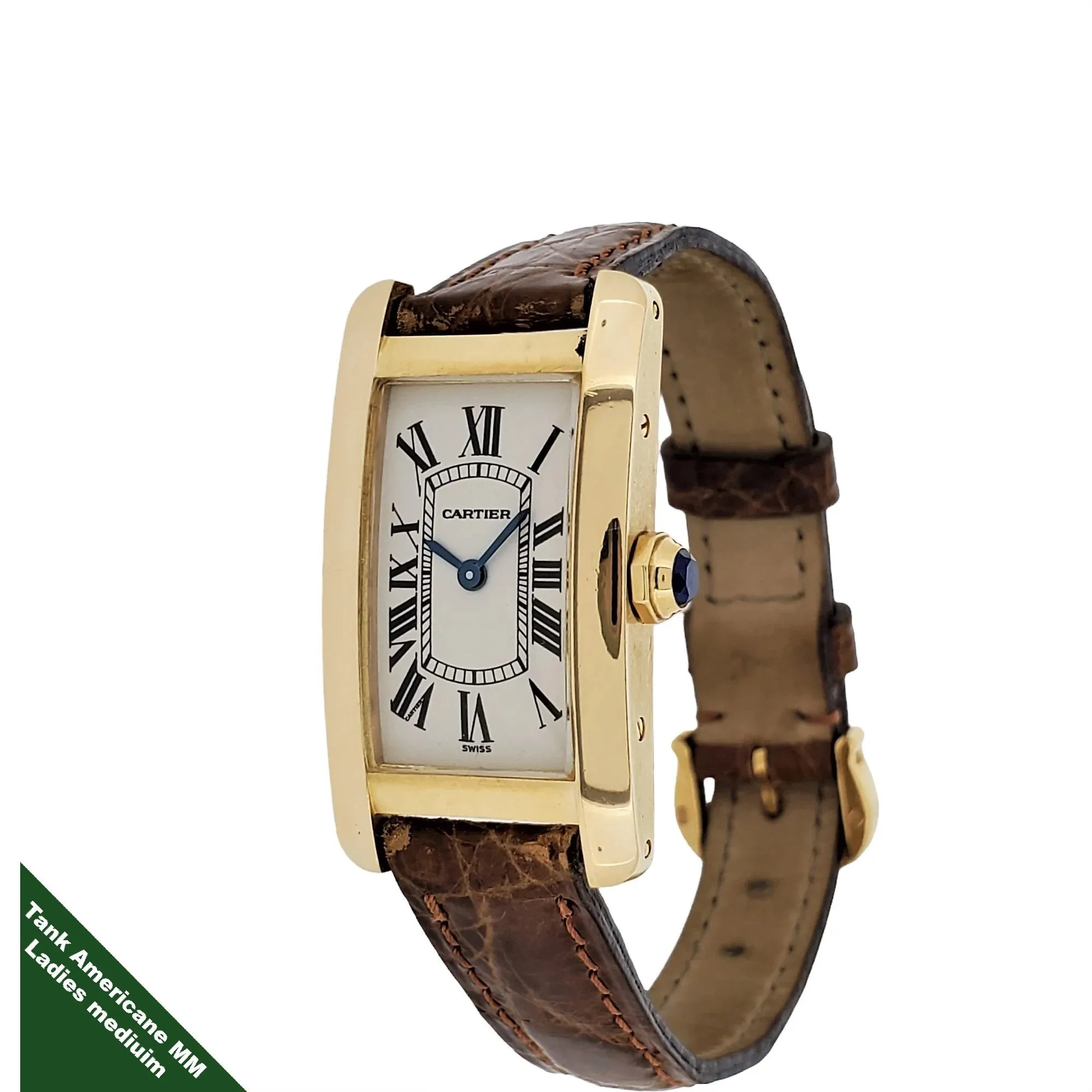 Cartier Tank Americane  MM Unisex 18K ; Discontinued. Circa 1990's