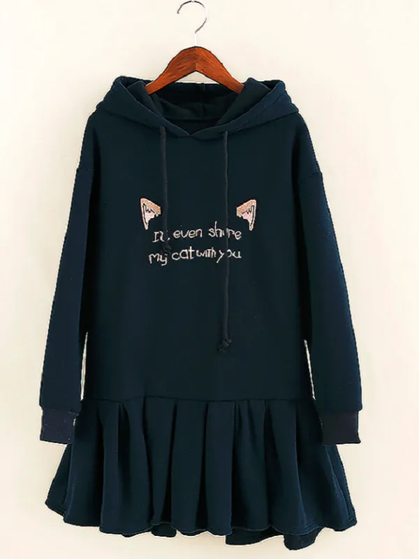 cat ears hoodie dress