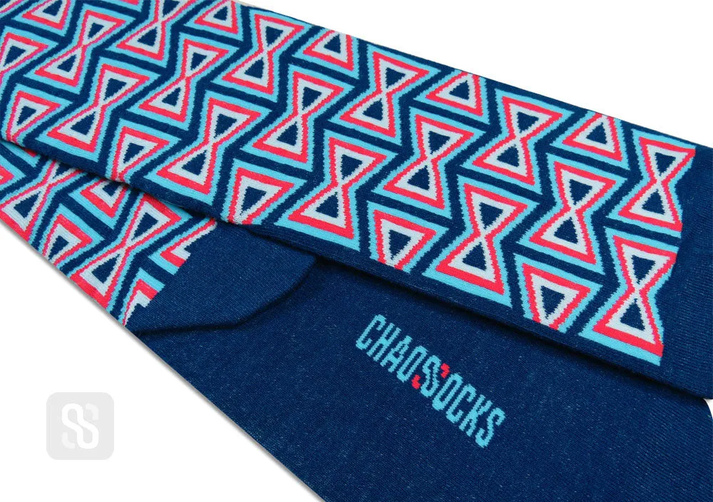 Chaossocks Art Deco Bowtie Navy