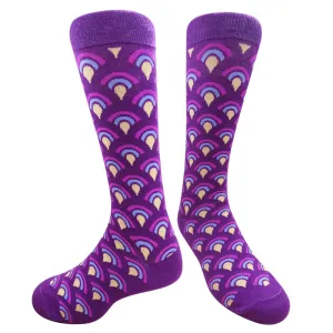 Chaossocks Art Deco Purple Shell