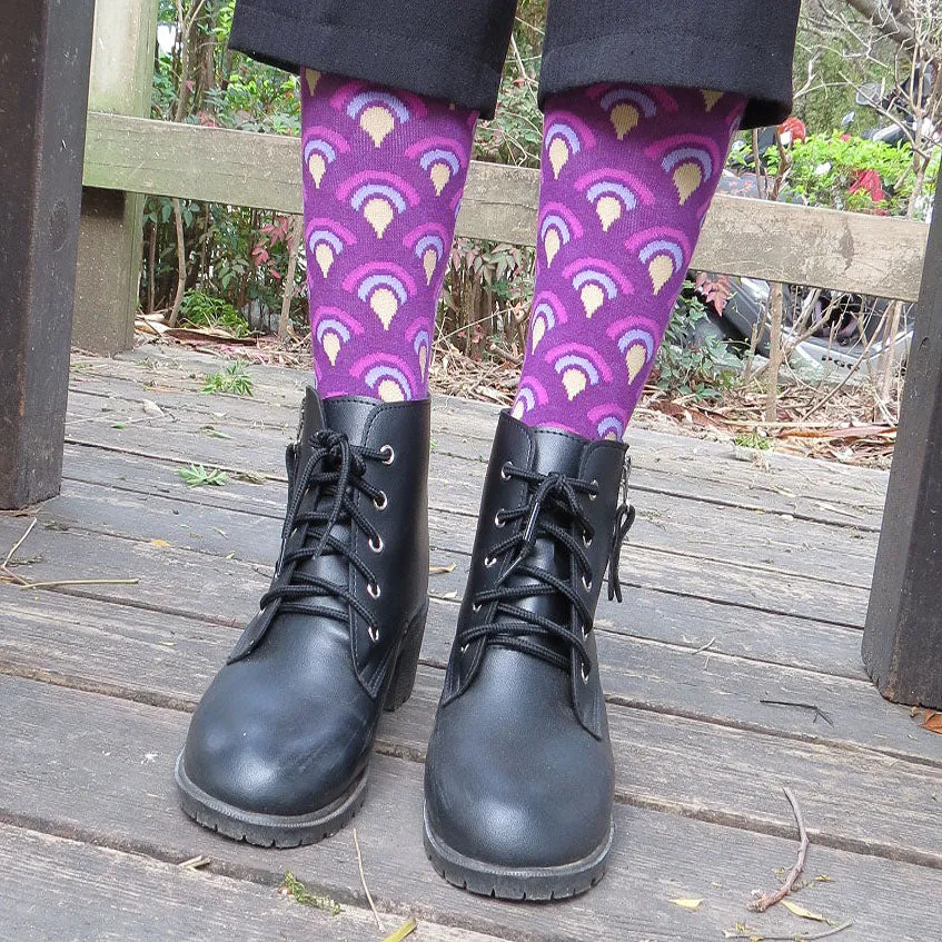 Chaossocks Art Deco Purple Shell