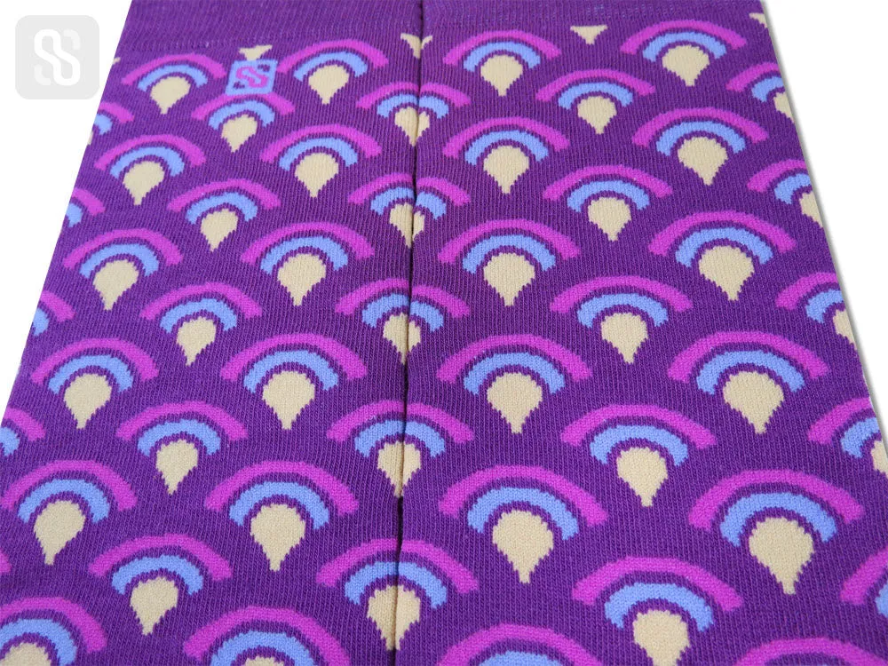 Chaossocks Art Deco Purple Shell