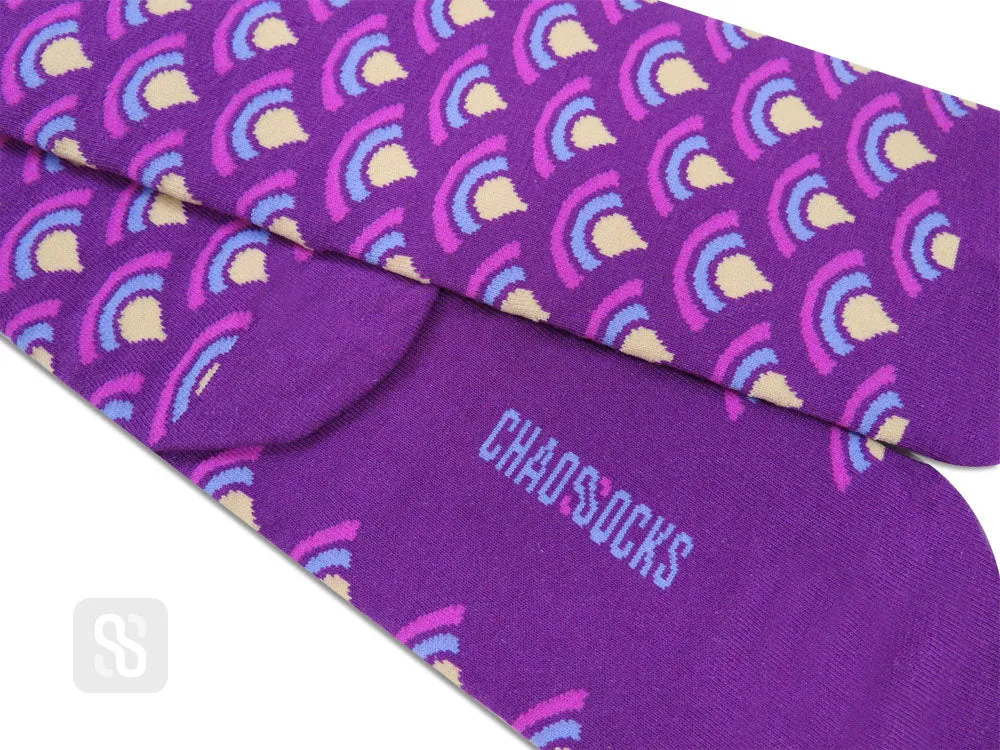 Chaossocks Art Deco Purple Shell