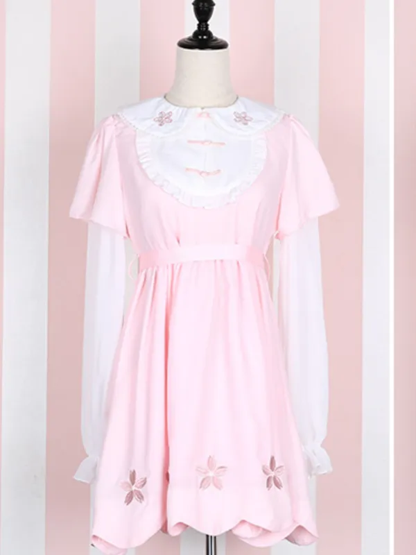 cherry blossom doll collar dress