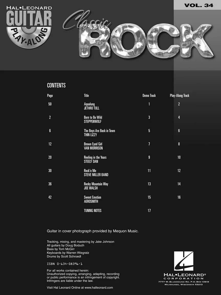 Classic Rock - Guitar Play-Along
