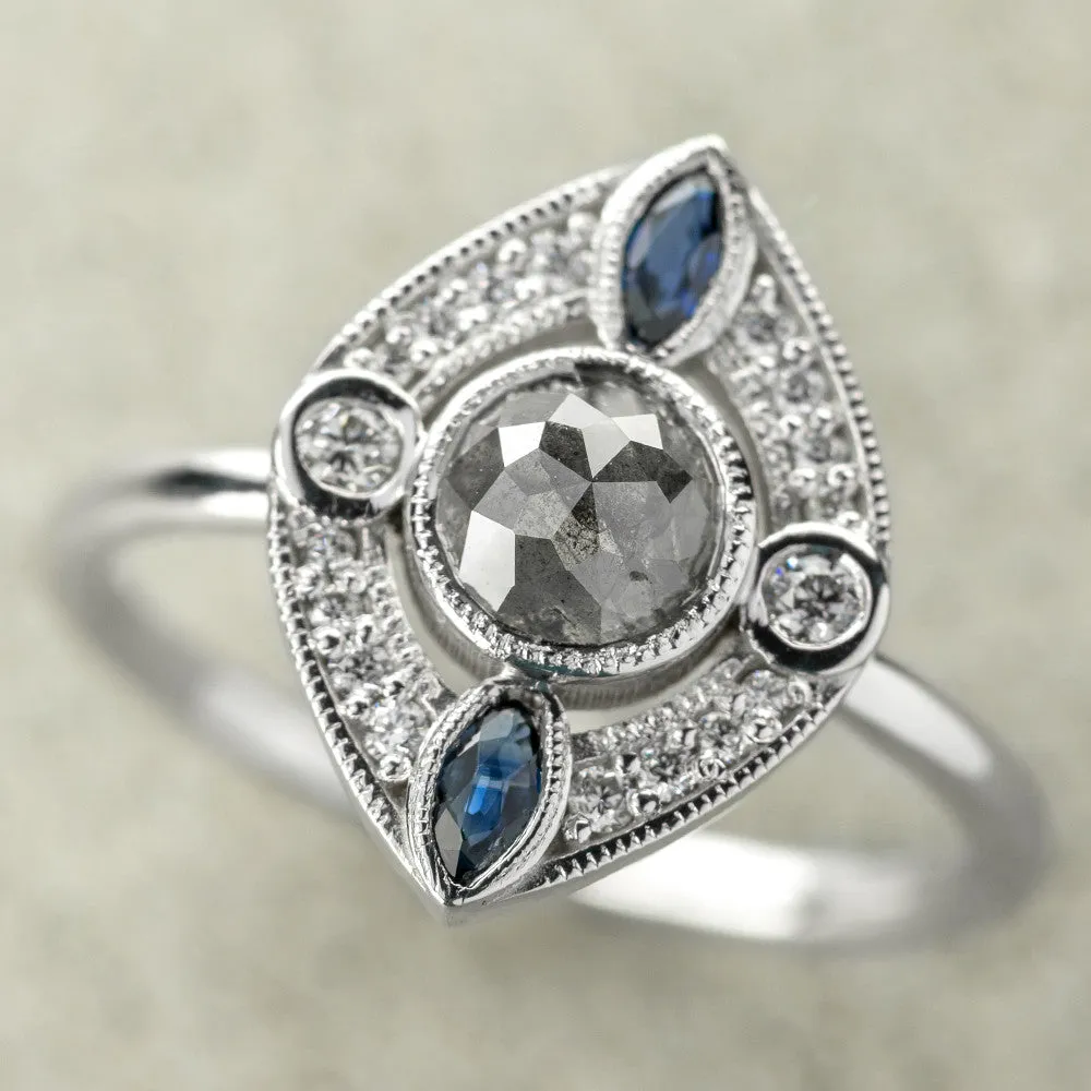 Custom Art Deco Vintage Engagement Ring
