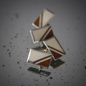 Deco English Enameled Cufflinks