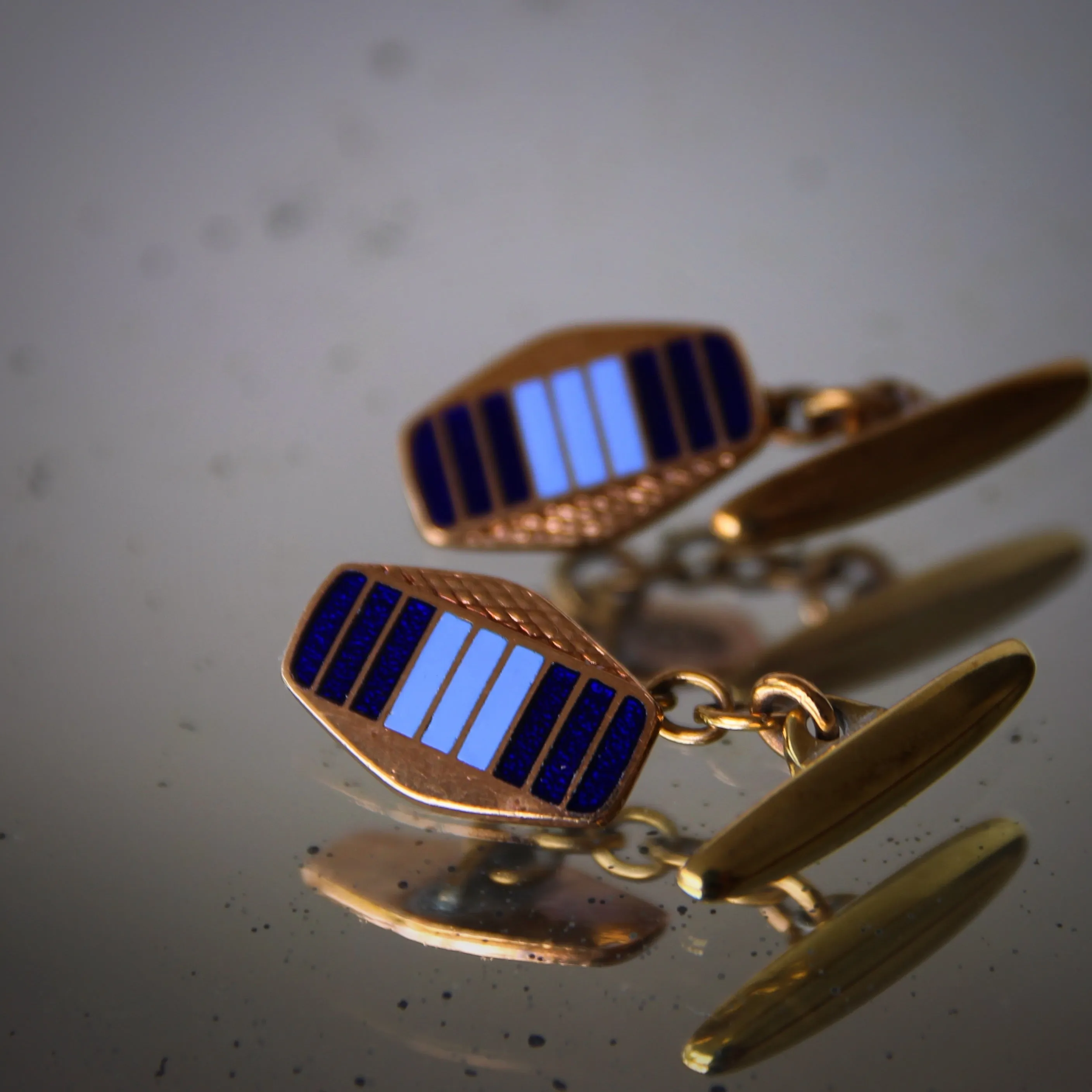 Deco English Enameled Cufflinks