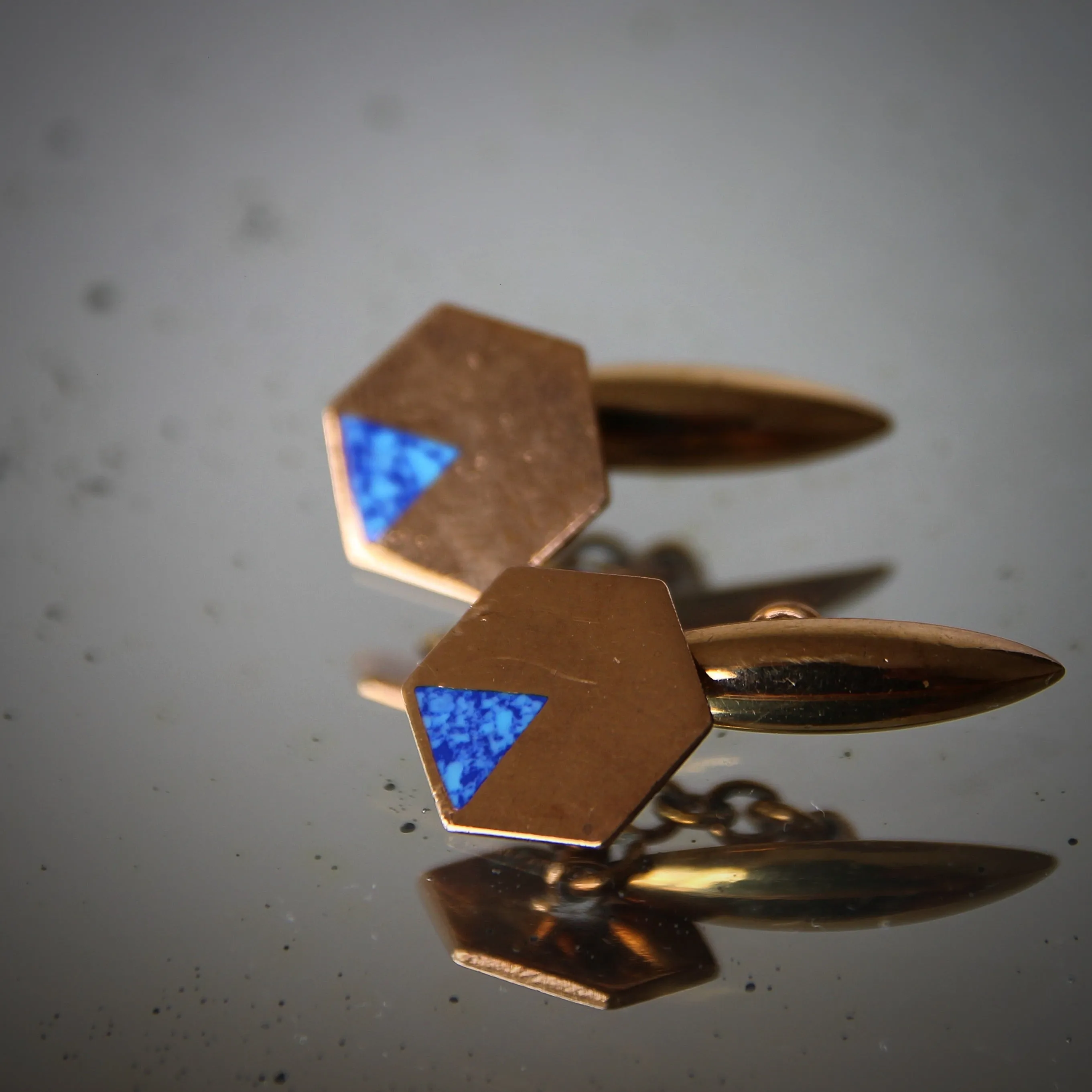 Deco English Enameled Cufflinks