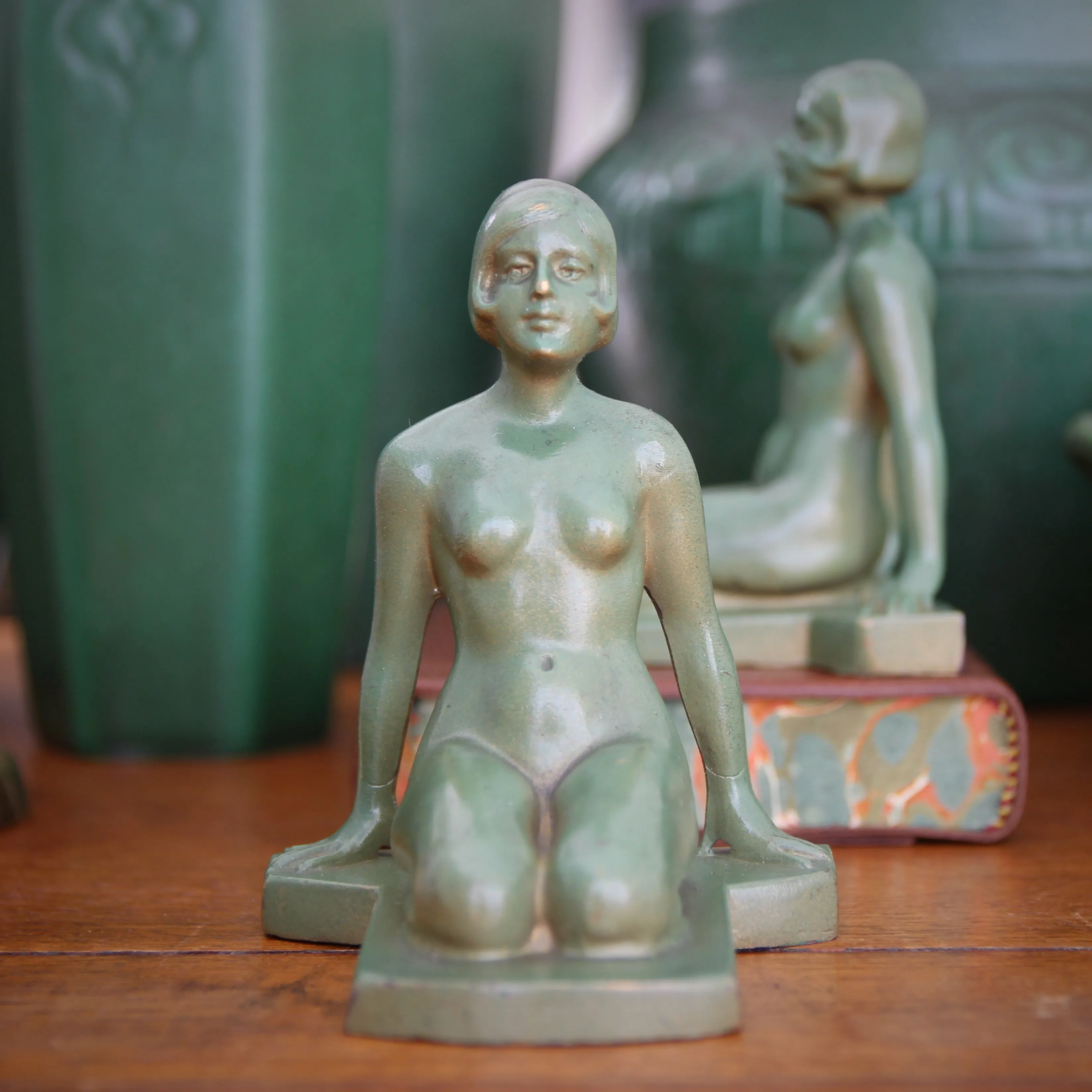 Deco Female Nude Bookends