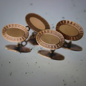 Deco Gold-Fronted Radiant Cufflinks