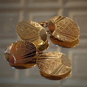 Deco Golden Sunrise Cufflinks