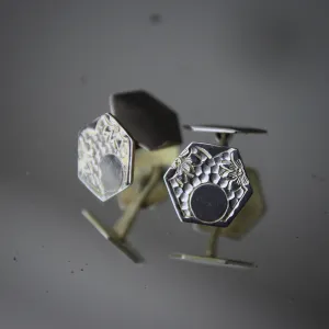 Deco Hammered Cufflinks