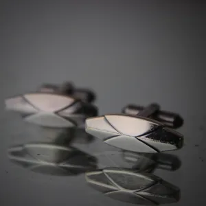 Deco Sculpted Modernist Cufflinks