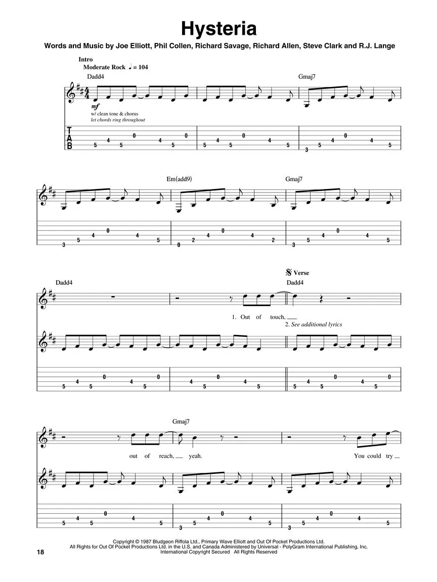 Def Leppard Guitar Play-Along