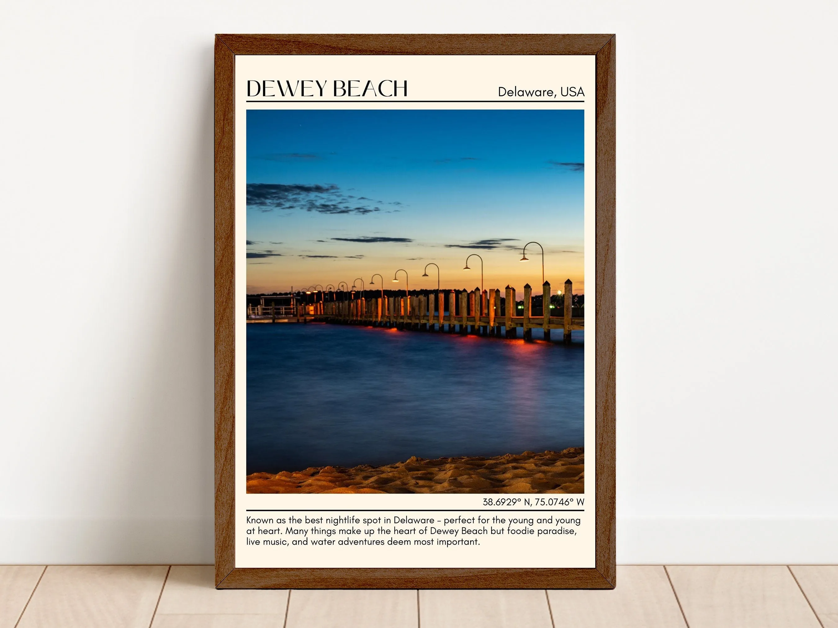 Dewey Beach Wall Art Canvas, USA