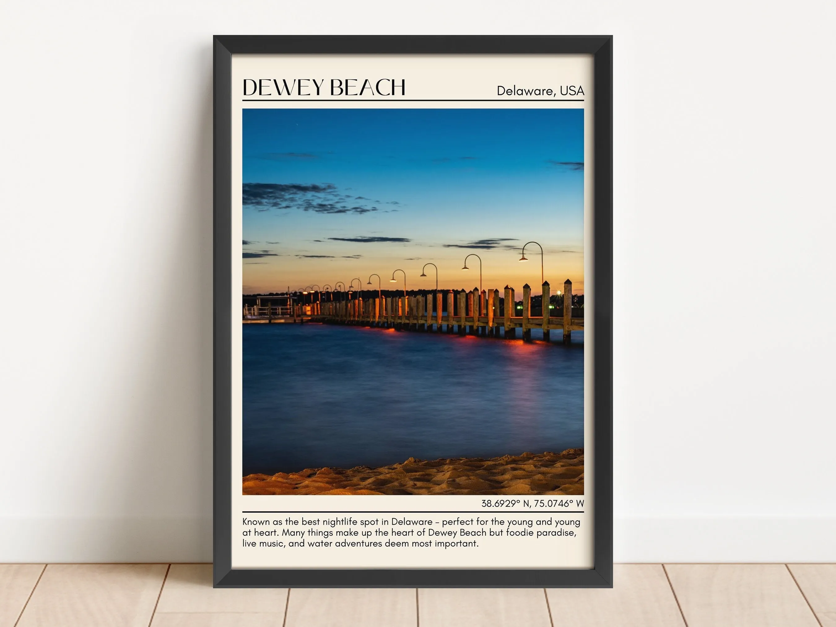 Dewey Beach Wall Art Canvas, USA