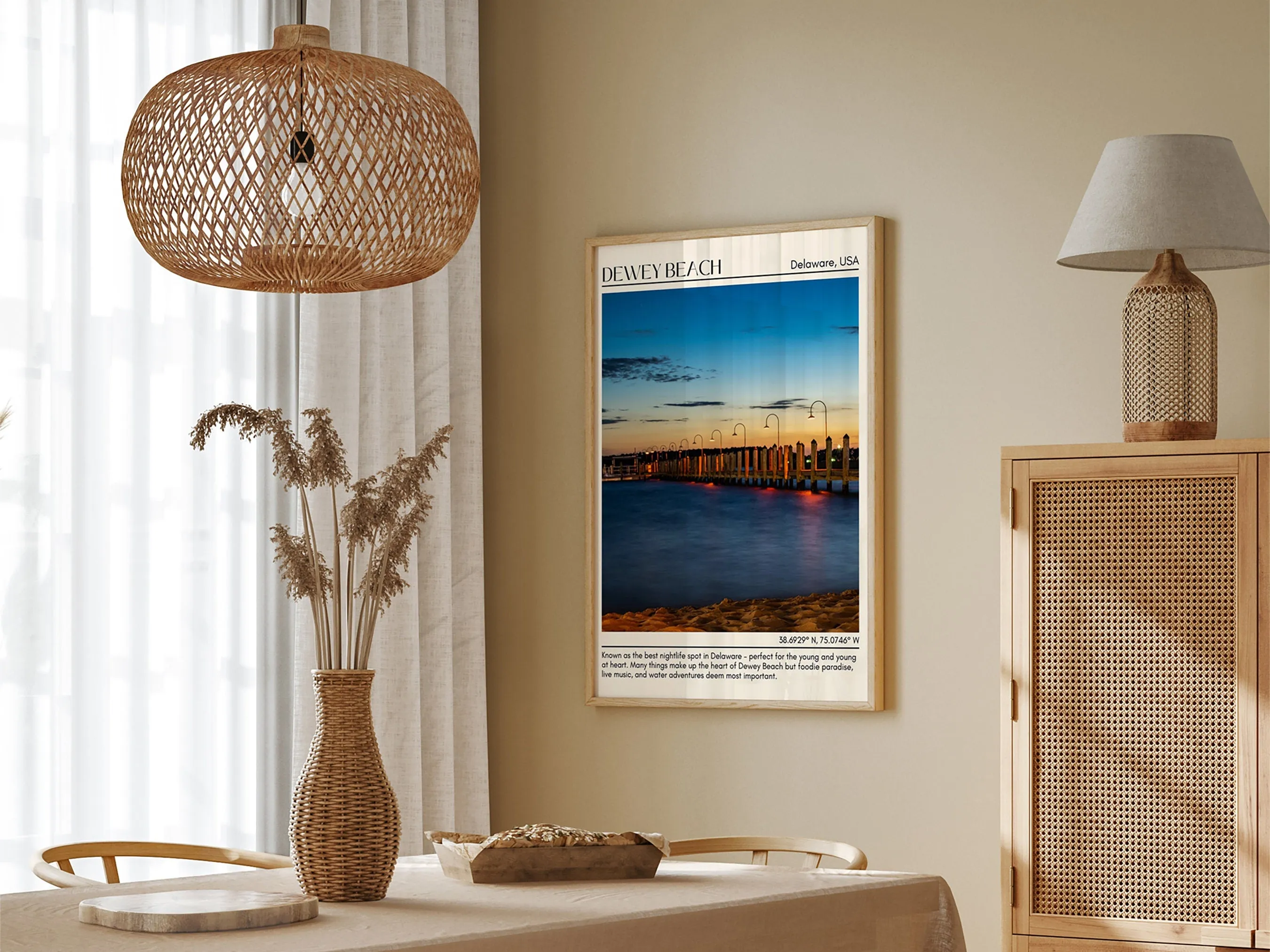 Dewey Beach Wall Art Canvas, USA