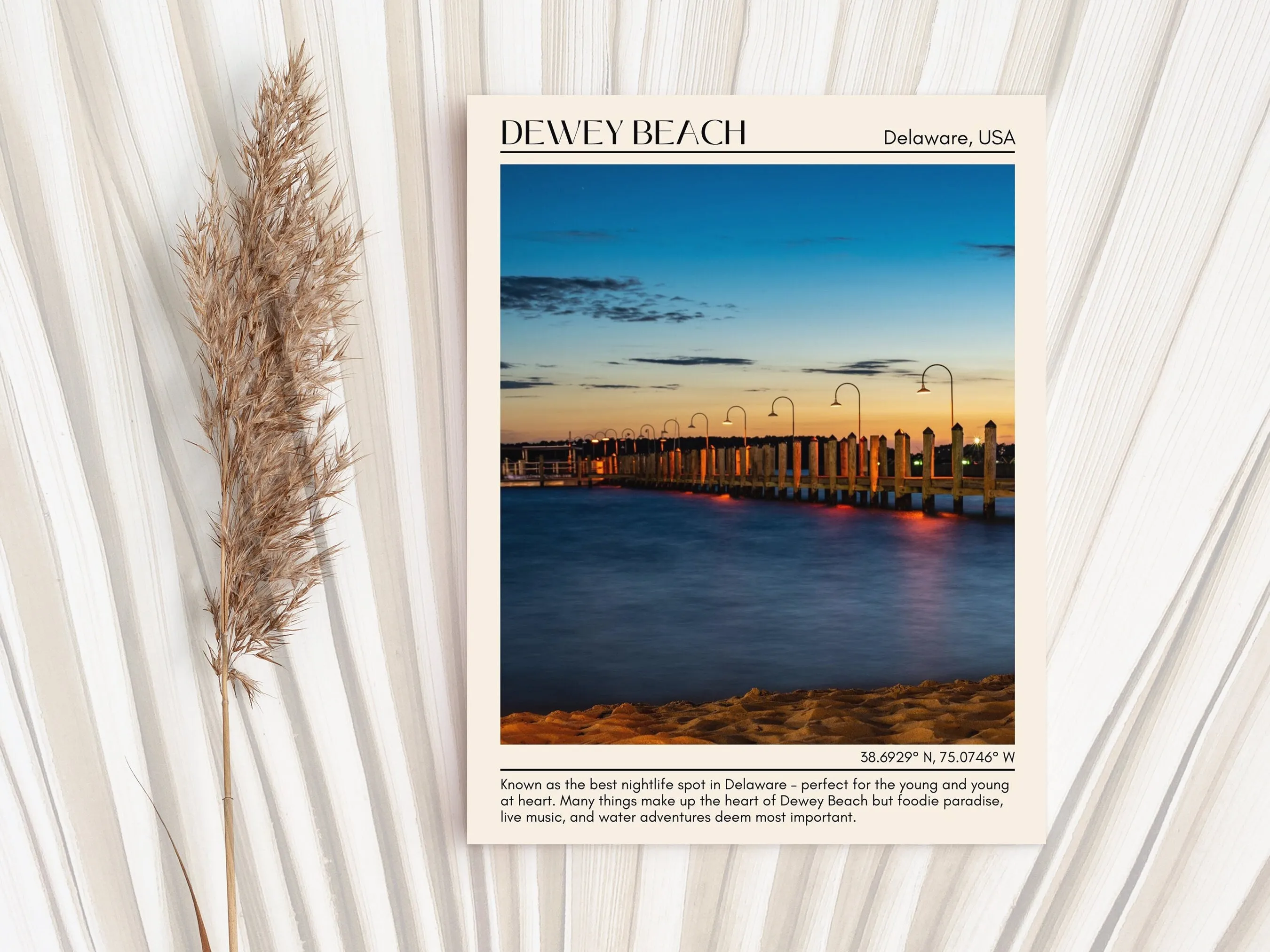Dewey Beach Wall Art Canvas, USA