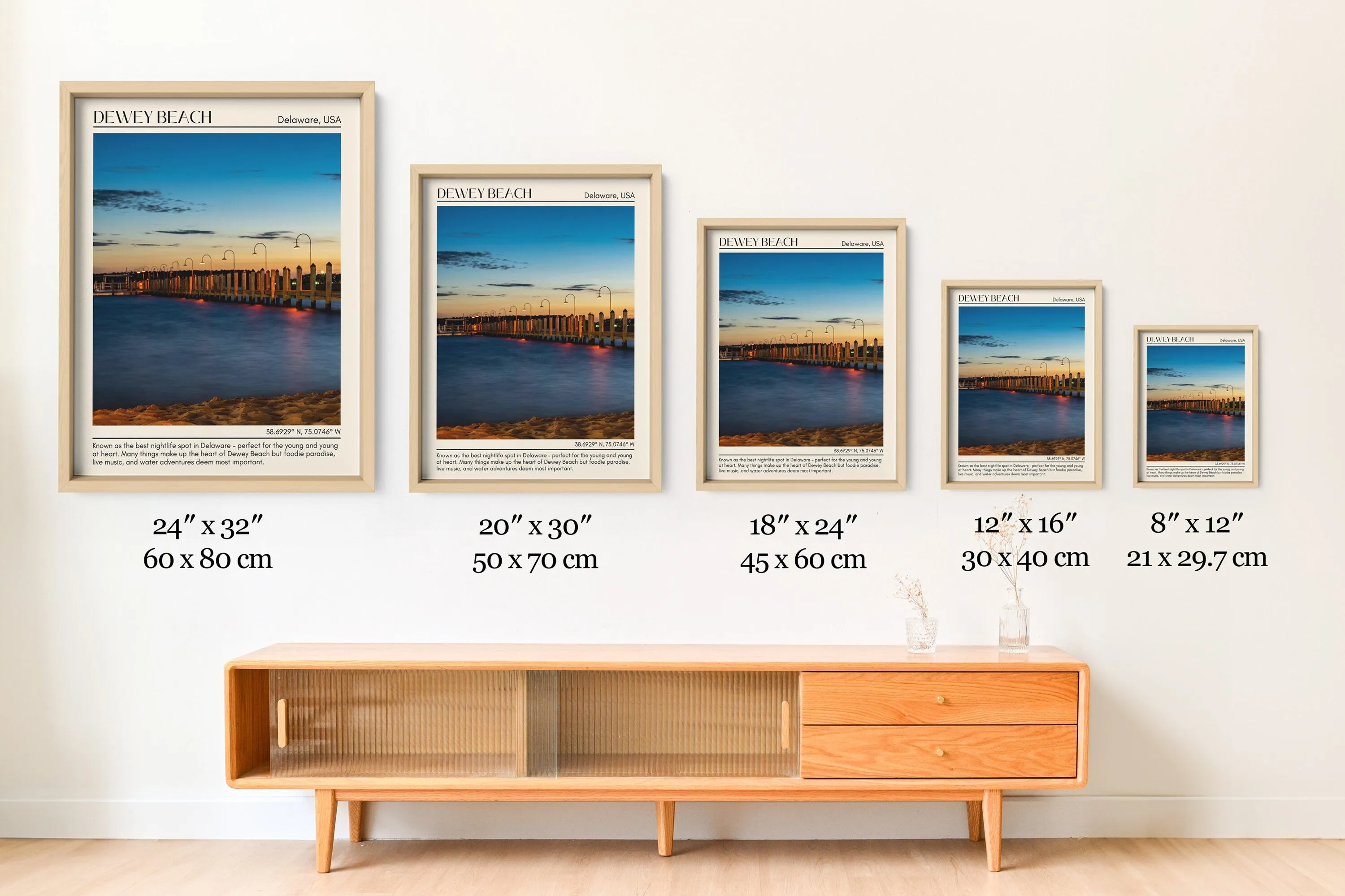 Dewey Beach Wall Art Canvas, USA