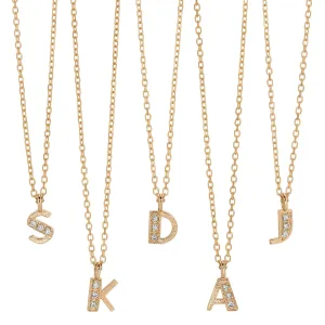 Diamond Art Deco Letter Necklace