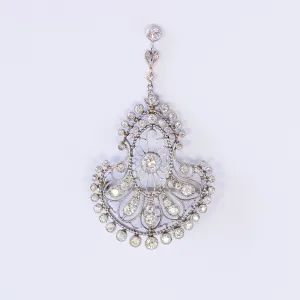 Edwardian Diamond Filigree Pin, Platinum