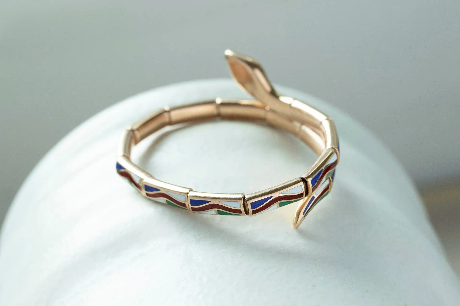 Enamel Snake Bracelet