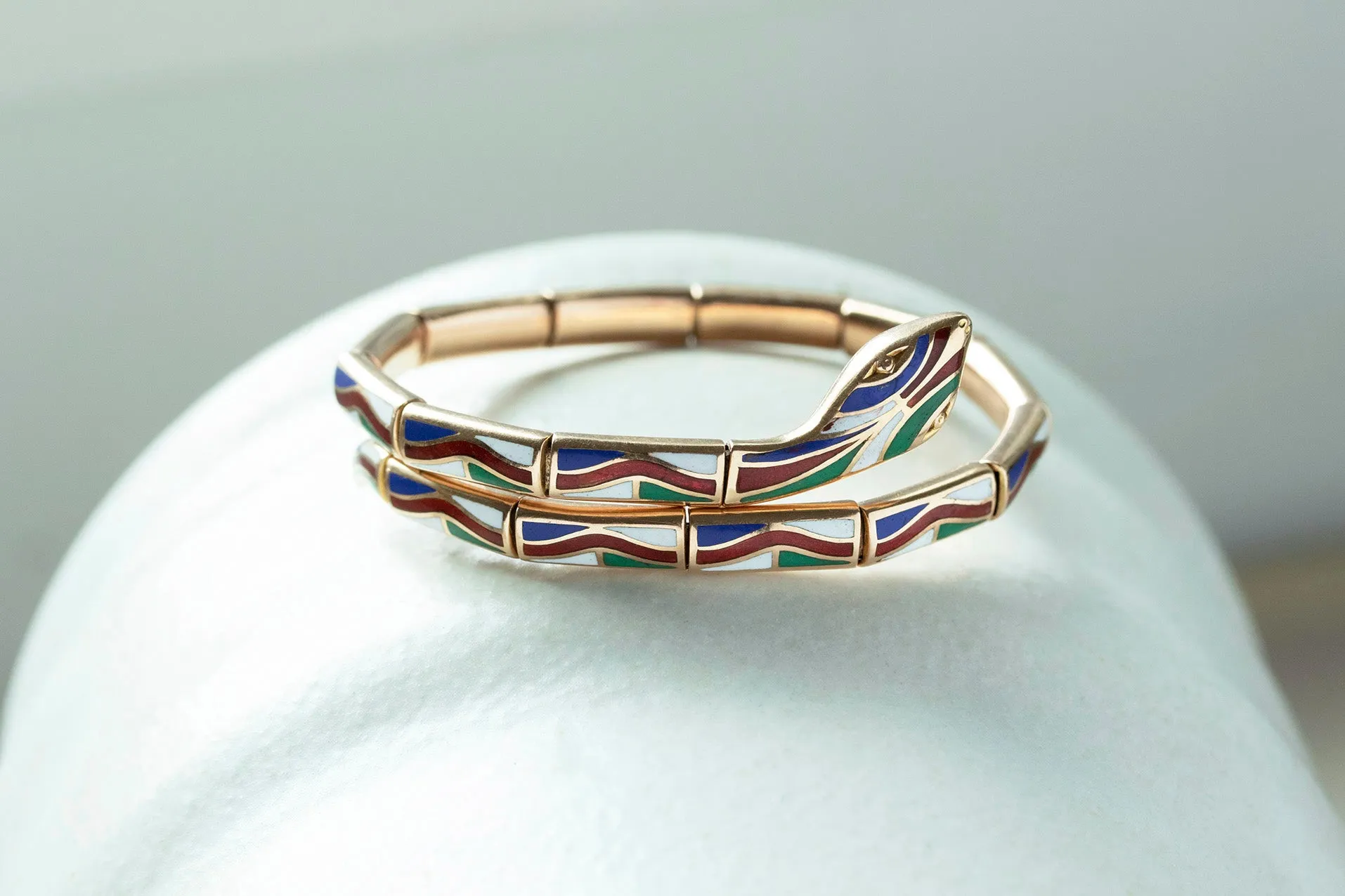 Enamel Snake Bracelet