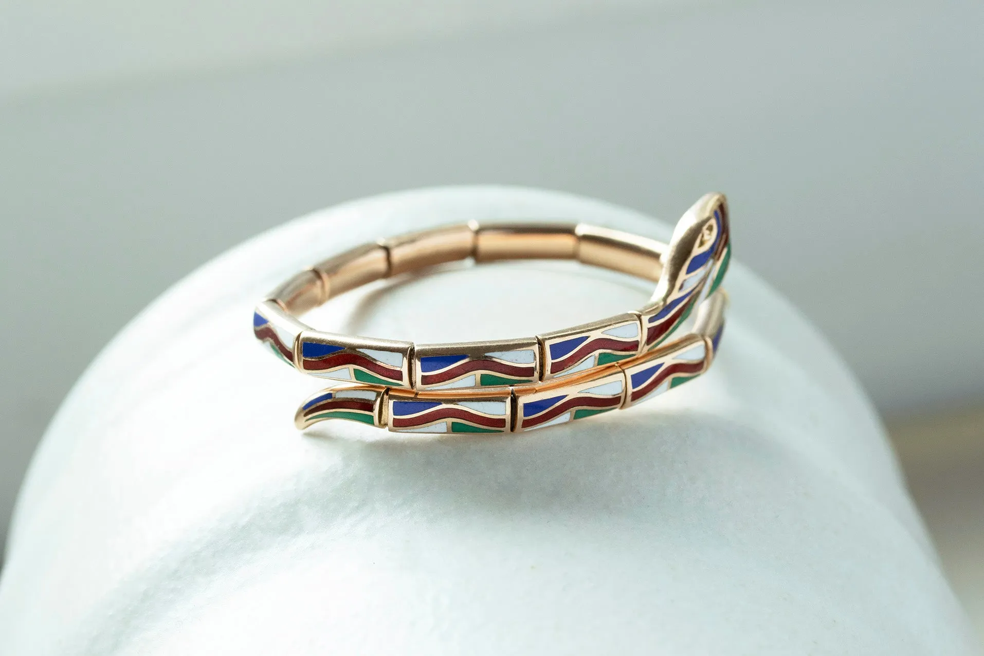 Enamel Snake Bracelet