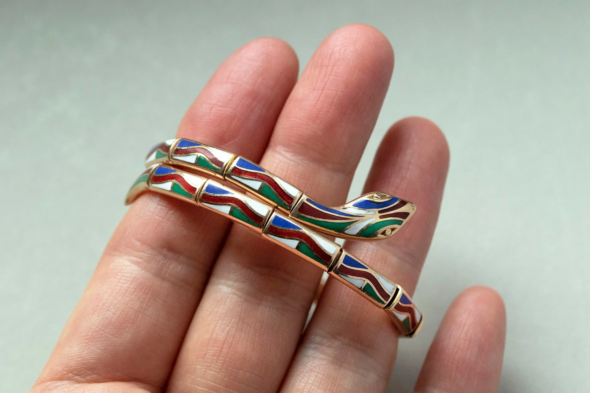 Enamel Snake Bracelet