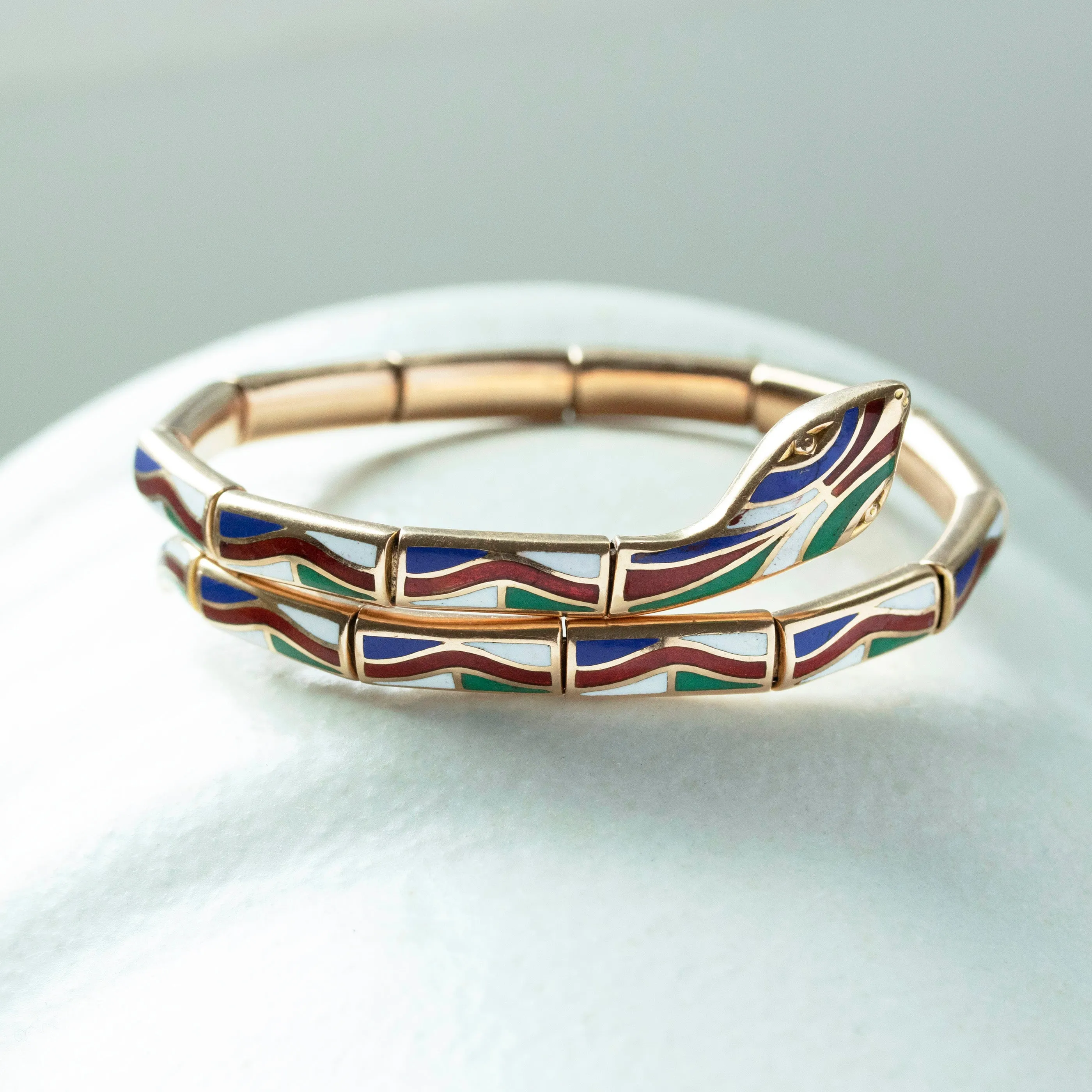 Enamel Snake Bracelet