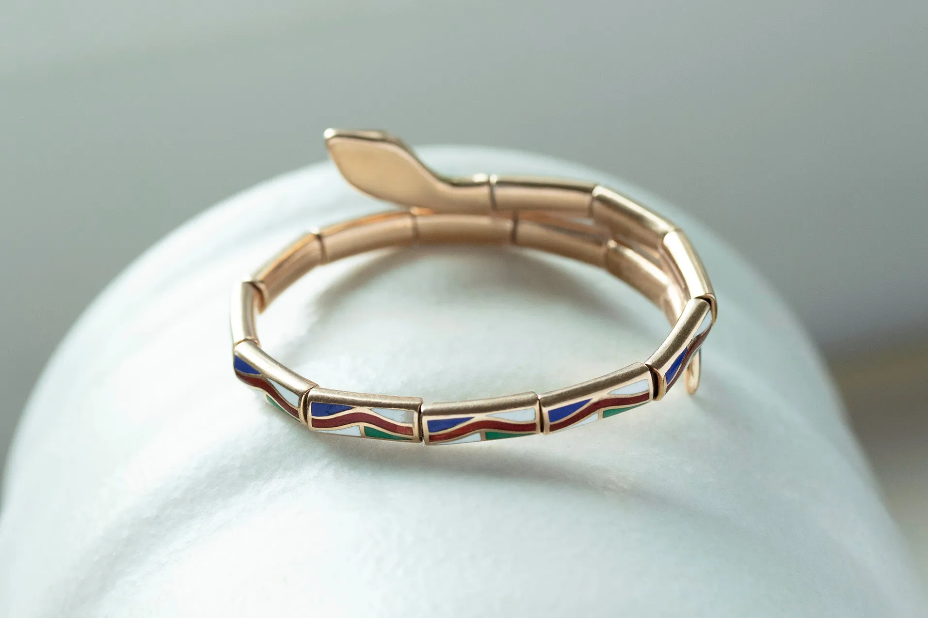 Enamel Snake Bracelet