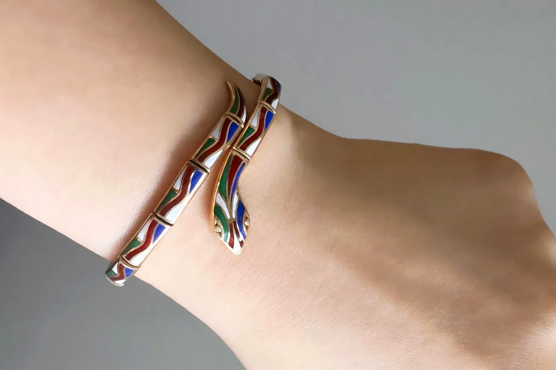 Enamel Snake Bracelet