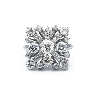 Estate Circa 1930 Platinum And Diamond Ring