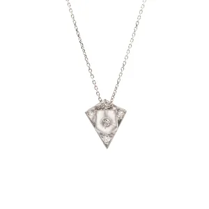 Estate Collection Art Deco Camphor Glass Diamond Pendant