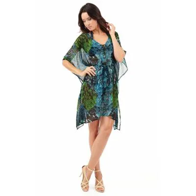 FINAL SALE Beaded Beach Cover Up Dress