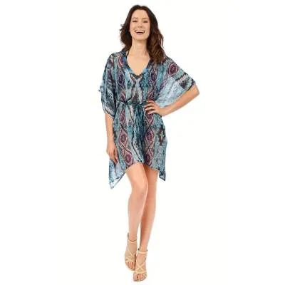 FINAL SALE Beaded Beach Cover Up Dress